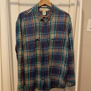 H&M Men’s Flannel Button Up SZ XL